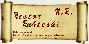 Nestor Ruhteski vizit kartica